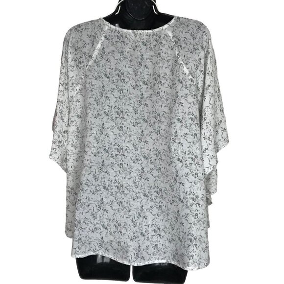 LUCKY Brand Unique Bohemian Style Floral Blouse Size L - Picture 6 of 7